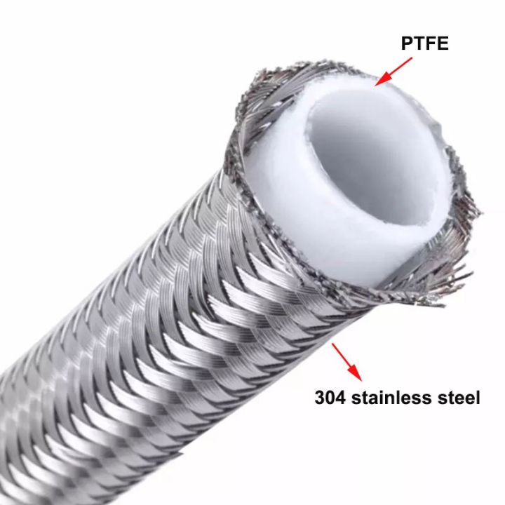 3เมตร-an3-an4-an6-an8-an10การใช้น้ำมันท่อสายถักสแตนเลส-ptfe-หลอดเบรครถ-racing-oil-cooler-ท่อ-silver