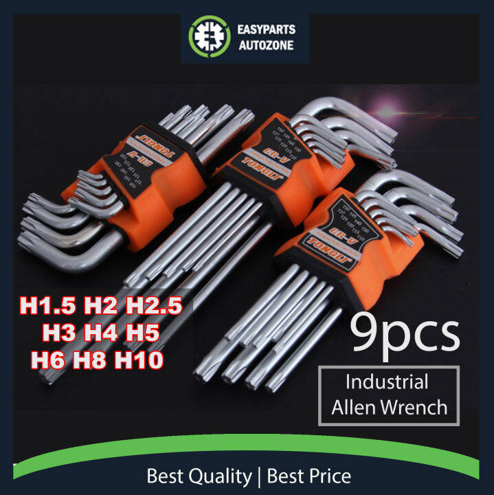 Autozone 9pcs Torx Star Allen Key ( EXTRA LONG ) Allen Key Set ( Long