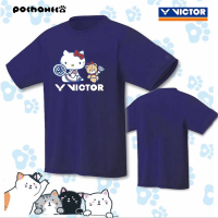 เสื้อผ้าเทนนิส Victor2023ใหม่ฤดูร้อนเสื้อสเวตเชิ้ตสำหรับทั้งหญิงและชายกีฬากลางแจ้งชุดทีมฝึกซ้อมกีฬาแห้งเร็วระบายอากาศได้ดีชุดกีฬาซับเหงื่อเหงื่อ