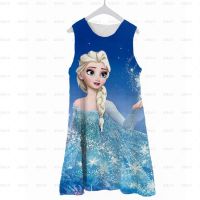 1-10 Years Anna Elsa Dress Girls Halloween Birthday Party Princess Costume Children Disney Series Frozen 2 Cartoon Casual Skirts