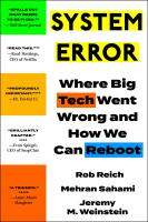 หนังสืออังกฤษใหม่ System Error : Where Big Tech Went Wrong and How We Can Reboot [Paperback]