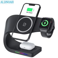 Carregadores Sem Fio Suporte Para , Estação De Carregamento Magnético, Airpods Watch 8 Charger, 14, 13, 12 Pro Max, Mini, 3 Em 1 2023สินค้าใหม่