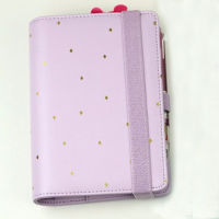 New Arrive Star JM Polka Dot 6 loose leaf Notebook A5 A6 Organizer Planner With Elastic Bind Match book