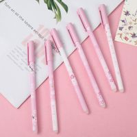 1Pc 0.5mm Cute Pink Cherry Blossom Gel Pen Blue Black Ink for Student School Office Stationary Supplies