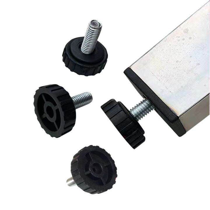 4-8pcs-black-plastic-adjustable-furniture-legs-pad-with-m6-m8-screw-nut-chair-table-feet-height-leveling-mat-chair-leg-protector