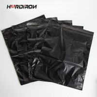 【✴COD✴】 qi225 Hardiron 200ชิ้นสีดำ0.06มม. ถุงบรรจุภัณฑ์ด่วนวัสดุแบบมีกาวในตัวถุงซองกันน้ำ