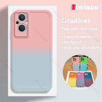 NIWINEE เคสโทรศัพท์เต็มรูปแบบ TPU ไล่ระดับสีสำหรับ OPPO Reno 7Z 5G/Reno 8Z 5G DJ01-1ป้องกันกล้องวงจรปิดแบบสีป้องกันการตกป้องกันเคสนิ่มใส่โทรศัพท์ซิลิโคนกันกระแทก