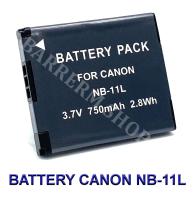 NB-11L  NB11L Camera Battery for Canon แบตเตอรี่กล้องแคนนอน Replacement Battery for Canon PowerShot Elph 110,130,135 IS,140 IS,150 IS,170 IS,180,190 IS,350 HS,360 HS,A2300 IS,A2600 IS,A3400 IS,A4000 IS,SX400 IS,SX420 IS (Black) BY BARRERM SHOP