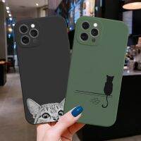 [Hot K] เคสเคสมือถือลายแมวลายการ์ตูนสำหรับ iPhone 13 12 Pro 11Pro Mini Max 8 7 Plus X XS Max XR กันชน TPU อ่อน