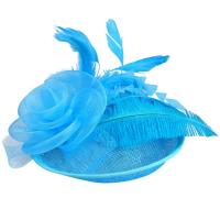 สินค้าขายดีมาใหม่หมวกฤดูหนาวหมวกแฟชั่นผู้หญิง Fascinator ตาข่ายหมวกริบบิ้นและขนนกงานแต่งงานหมวกจัดส่งฟรี