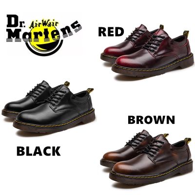 【คลังสินค้าพร้อม】Dr.martens Men Women Fashion R Martin Boots Low Cut Tooling Leather Shoes 5 Holes New Classic