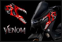 สติ๊กเกอร์แต่งลายรถ Yamaha New Nmax 2021 ลาย Venom ท่อนหน้า