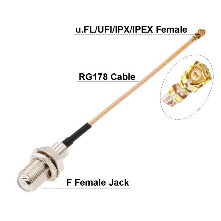 1ชิ้นตัวเชื่อมต่อ-rg178-f-กับ-ufl-u-fl-ipx-ipex-1แจ็คตัวเมียสายโคแอ็กเชียล-rf-สายเคเบิ้ลทรงหางหมูสายสายพ่วงเสาอากาศ-wifi-3g