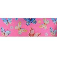 25mm 5Yards Butterfly Pattern Gift Wrapping Tape Ribbon Bow Tie Box Packing Belt DIY Baking Polyester Hair Sewing