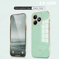 ROAZIC สำหรับ C51 Realme NFC เคสโทรศัพท์อิเล็กโทรเพลทแบบตรงเคสมีขอบซิลิโคนนิ่มฝาหลังสุดหรูป้องกันคลุมทั้งหมด