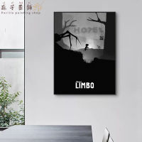 โปสเตอร์เกม Limbo Vedio ผ้าใบวาดภาพเกมนามธรรมศิลปะกำแพงแรงบันดาลใจผู้เล่นสมัยใหม่ตกแต่งบ้านห้อง Cuadros