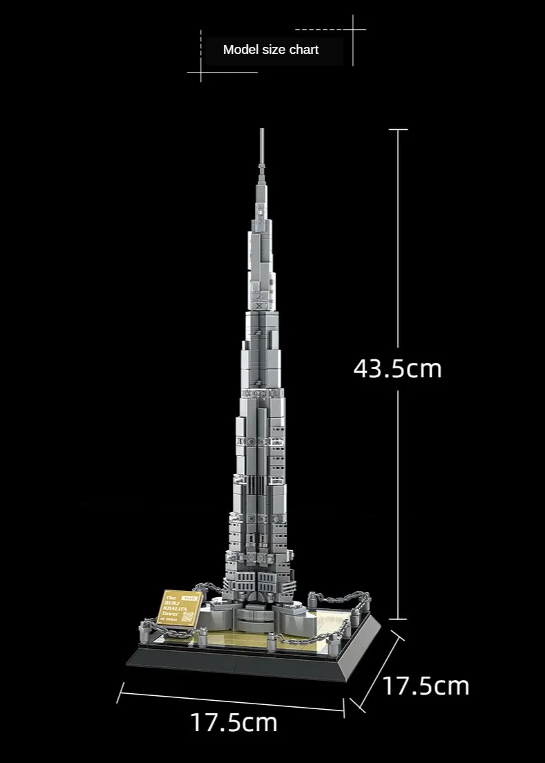 Mô Hình Tòa Nhà Dubai Burj Khalifa Lắp Ráp Các Khối Xây Dựng Nhỏ ...