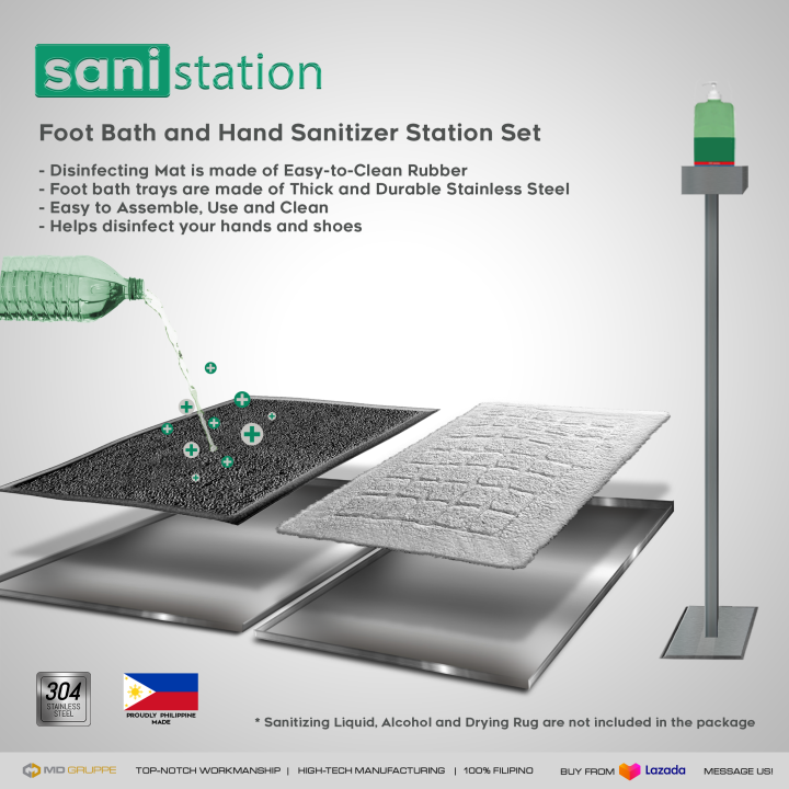 NEW SaniStation Foot Bath and Hand Sanitizing Station Package - 2 pcs ...