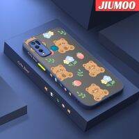 เคส JIUMOO สำหรับ VIVO Y30เคส Y50 Y30i ลายการ์ตูนน่ารักมีน้ำค้างแข็งโปร่งใสแข็งกันกระแทกขอบด้านข้างเคสโทรศัพท์ซิลิโคนแฟชั่นทรงสี่เหลี่ยมจัตุรัสเคสป้องกันกล้องคลุมทั้งหมด