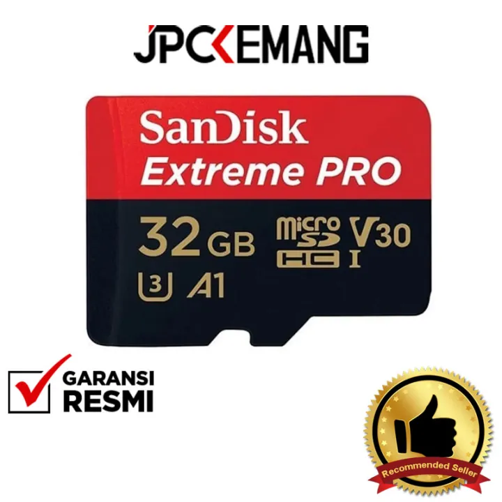 SANDISK EXTREME PRO MICRO SDHC UHS-I (U3) 32GB (READ 100MB/S, WRITE 90MB/S) jpckemang
