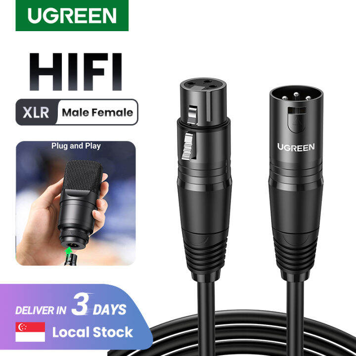 Ugreen Xlr Cable Microphone Audio Sound Cannon Cable Xlr Male To Female