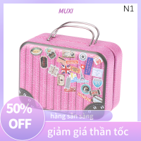 ?【HOT SALE】MUXI กระเป๋าเดินทางขนาดเล็กแนววินเทจพร้อมที่จับกล่องเก็บลูกกวาดสำหรับของขวัญแต่งงานกล่องใส่ลูกอมช็อคโกแลตสำหรับเดินทางภาชนะแบบพกพา1ชิ้น