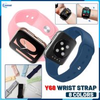 2PCS Macaron 8สีสายรัดข้อมือซิลิโคนสำหรับ Y68 D20 D28 Smartwatch เปลี่ยน Soft TPU สายนาฬิกาสมาร์ทวอทช์อุปกรณ์เสริม【Jookmall】