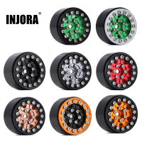 INJORA 4PCS 1.0" CNC Metal Beadlock Wheel Rim for 124 RC Crawler Car Axial SCX24 90081 AXI00001 AXI00002 Deadbolt B-17