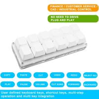 12 Keys Keyboard USB Programmable Keyboard DIY Hot Key Gamer Keyboard Durable White Gaming Drawing Mechanical Keyboard