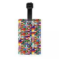 【DT】 hot  60 Flags Of The Countries Of The World Luggage Tags for Suitcases Fashion International Gift Baggage Tags Cover Name ID Card