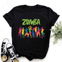 เสื้อยืดลายกราฟิกตลกเสื้อยืดสีดำแขนสั้นเต้น Zumba สำหรับผู้หญิงเสื้อยืดเสื้อยืดฮาราจูกุฮิปฮอปสำหรับผู้หญิง