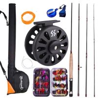 Sougayialng Fly Fishing Rod Set  2.7M 8.86FT #5/6  Fly Rod and Fly Reel with Fishing Bag Line Accessories Lures Box Combo Accessories