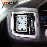 ﹍♠ Car Clock Quartz Watch Stick On Air Vent Dashboard With Sticker Fashion Decoration Interior Kit Automobile Accessories Universal