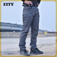 ZITY Mens กันน้ำกางเกง Cargo Multi กระเป๋าทหารกางเกงวิ่งกลางแจ้งผู้ชาย Plus ขนาด IX7&amp;IX9 ทนกางเกงยุทธวิธี TCP0001