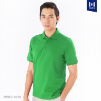 MOS เสื้อโปโลชาย คอปก เนื้อผ้า Best Combed Cotton 100% แขนสั้น รุ่น MPB-0112 (เขียวสด 30) PROMOTION