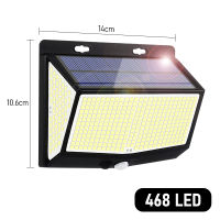 468 LED Super Bright Outdoor Solar Lamp Waterproof 3 Modes Motion Sensor Human Induction Solar Garden Light Yard Garage Lights