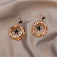 Korean Earring Jewelry Fashion Alloy Crystal Rhinestone Pearl Geometry Star Flower Stud Earrings for Women