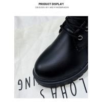 99 Salekasut perempuan Fashionable flat bottom Martin boots INS versatile Korean handsome motorcycle boots short boots womens shoes