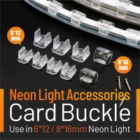 10/50/100PCS LED Strip Clips Connector for Fixing 2835 Neon Light 6*12mm 8*16mm Plastic Buckle Flexible Ribbon Tape Accessories LED Strip Lighting