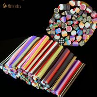 ELEGANT 50 Pcs/Set 3D Nail Stickers Soft pottery Canes Rods Polymer Clay Decor Cute Cake Nails Decorations New Arrive Manicure Beauty