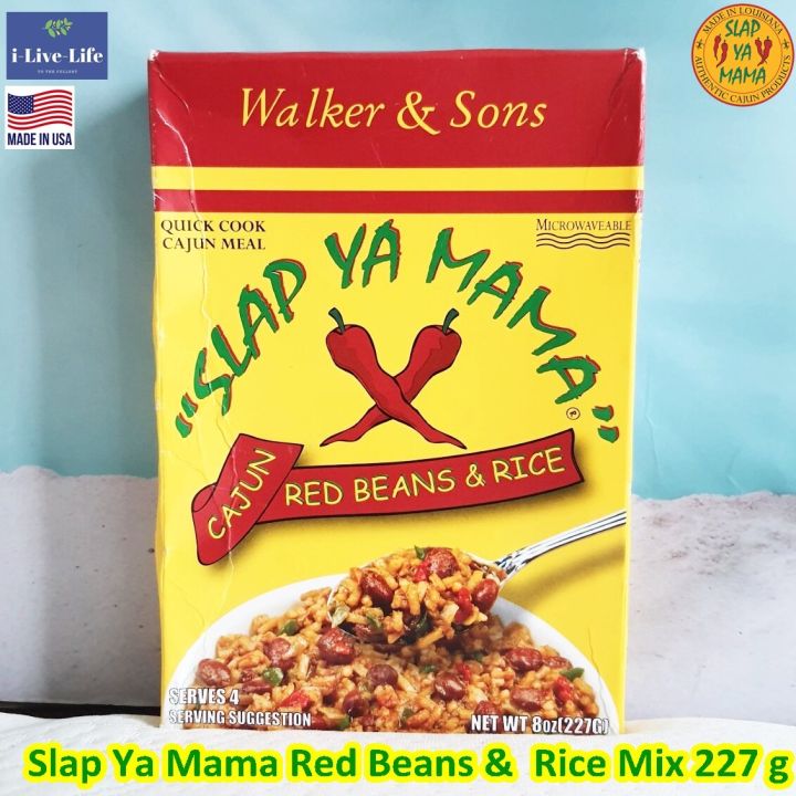 80% OFF ราคา Sale!!! โปรดอ่านรายละเอียดสินค้า EXP: 05/23 ถั่วแดงผสมข้าว Slap Ya Mama Red Beans &amp;  Rice Mix 227 g - Walker &amp; Sons