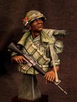 Unpainted Kit 19 Trooper 1st Air Cavalry Vietnam bust soldier Resin Figure miniature garage kit