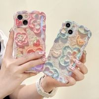 เคสโทรศัพท์มือถือแบบนิ่ม TPU กันกระแทก ลายภาพวาดสีน้ํามัน รูปสตรอเบอร์รี่ ดอกไม้ ไข่มุก สําหรับ IPhone 14 13 12 11 Pro Max 〖WYUE〗