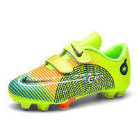 New Childrens Low-Top Soccer Shoes Artificial Lawn Spiked Shoes Student Big Childrens Grass Leather Football Sneakers Wholesale