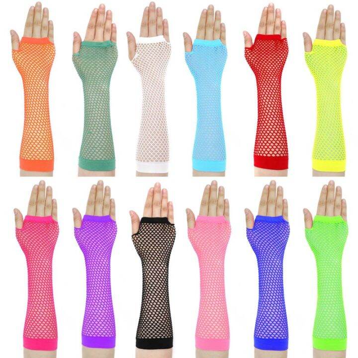 lijing-cos-80s-fishnet-gloves-neon-fingerless-fishnet-gloves-for-women-girls-long-mesh-fingerless-gloves