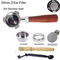54mm 304 Stainless Steel Bottomless Portafilter Suitable for Breville 840/870/878/880 Coffee Filter With Dosing Ring Clean Brush