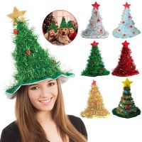 【CW】 Tinsel Hat Xmas Claus Hats Costume for Kid Adult