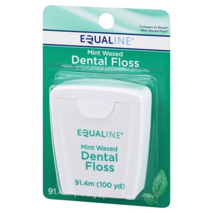 ZAQ EQUALINE MINT WAXED DENTAL FLOSS 100YDS | Lazada PH