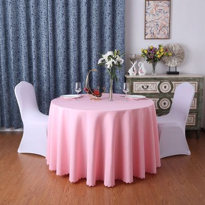 Round Table Cloth Solid Color Ho Wedding Home Tablecloth Large Cover 24Colors