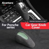 Alcantara Suede Car Gear Head Lever Shift Knob Cover Protector Trim Decoration Accesrioes For Porsche Macan Panamera Boxter 718